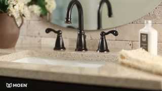 Traditional® Widespread Bathroom Sink Faucet  Moen Features Spotlight [upl. by Avek]