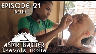 Young Indian Street Barber  Shave and Head Massage  ASMR intentional [upl. by Nicolella253]