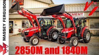 Massey Ferguson 1840M amp 2850M eHST Deluxe Cab Compact Tractor [upl. by Drehcir]