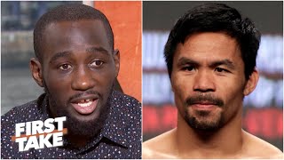 Terence Crawford Manny Pacquiao ran from me and didnt want to fight me  First Take [upl. by Winnah]