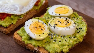 PERFECT BREAKFAST Delicious Avocado Toast Recipe [upl. by Annahaj629]