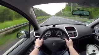 Peugeot 207 SW 14 2009 on German Autobahn  POV Top Speed Drive [upl. by Analart]