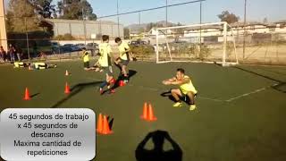 Entrenamiento fisico fútbol  Circuito AgilidadPotenciaFuerza [upl. by Myriam]