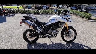 Triumph Tiger 900 Rally Pro Stock Exhaust vs Arrow Exhaust [upl. by Anyotal]