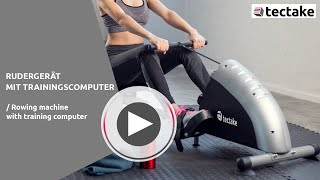 Produktvideo Rudergerät mit Trainingscomputer  tectake [upl. by Nagy]