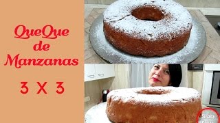 QUEQUE DE MANZANAS 3 X3  PASO A PASO Silvana Cocina ❤ [upl. by Arabella]