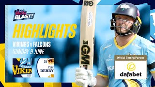 Highlights Yorkshire Vikings vs Derbyshire Falcons  Vitality Blast T20  Lyth and Malan shine [upl. by Ylebmik331]