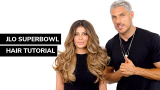 How To ReCreate JLos Super Bowl Hair  Chris Appleton Tutorial [upl. by Zaneta]