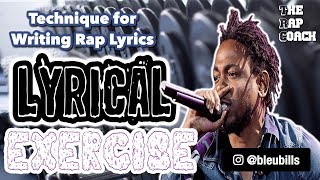 Lyrical EXERCISE Writing Rap Lyrics [upl. by Hammer550]