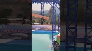 Competition waterpark trampoline fun viralvideo funny triding [upl. by Alfonse]