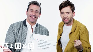 Jon Hamm amp David Tennant Answer the Webs Most Searched Questions  WIRED [upl. by Nnahgem727]