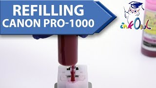 How to Refill Canon PFI1000 PRO1000 Ink Cartridges [upl. by Adao]