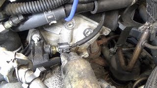 Engine Coolant Temperature ECT sensor replacement 2004 Ford Escape 30L 6cylinder engine [upl. by Yggep]