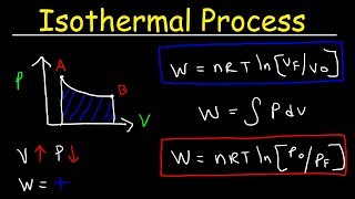 Isothermal process Thermodynamics  Work Heat amp Internal Energy PV Diagrams [upl. by Ullman]