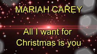 MARIAH CAREY quotAll I want for Christmasquot  ParolesLyrics Anglais amp Français  English amp French [upl. by Jez]