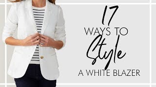 17 White Blazer Outfits  FASHION OVER 40 [upl. by Brost159]