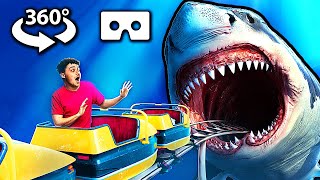 🦈360° VR  SHARK ROLLER COASTER  Virtual Reality [upl. by Haag622]