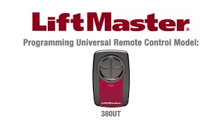 How to Program the LiftMaster 380UT Universal Remote Control [upl. by Waxman]