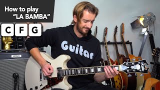 LA BAMBA MADE SIMPLE guitar lesson tutorial  EASY RIFFS how to play for beginners [upl. by Ecirtaed125]