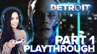 Detroit Become Human PART ONE  Valkyrae Full Playthrough [upl. by Dareen788]