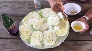 How To Bake Garlic Roasted Cabbage Steaks [upl. by Fregger]