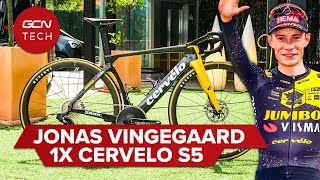 Jonas Vingegaard’s 1x Cervélo S5  Tour De France Pro Bike [upl. by Clover]