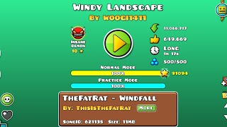 Windy Landscape by WOOGI1411 100  Geometry Dash [upl. by Agn]