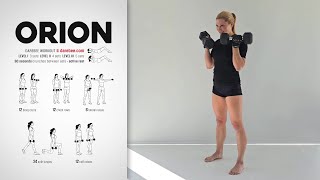 15Minute FullBody Dumbbell Workout  quotOrionquot by DAREBEE [upl. by Antsirhc]