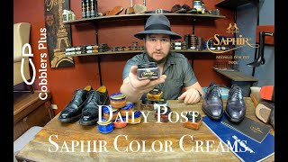 Daily Post Saphir Colored Cream Polish Surfine and Pommadier [upl. by Kahler]