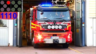 räddningstjänsten storgöteborg STFRÖLUNDA FASTKLÄMT brandbil i utryckning fire truck respond [upl. by Zischke]