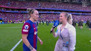 Lucy Bronzes Immediate Reaction To Winning The UWCL AGAIN [upl. by Gilleod]