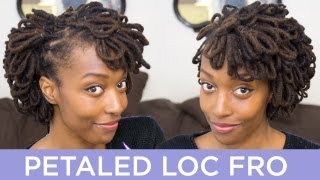 Loc Hairstyle Tutorial Petaled Loc Fro [upl. by Aiyekal]