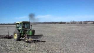 1966 John Deere 4020 pulling Grahm Hoeme plow [upl. by Forkey]