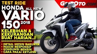 Honda Vario 150 2018  Test Ride Review  GridOto [upl. by Trudi]