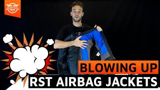 Blowing up some airbag jackets Paragon 6 amp Fusion RST Airbag Jackets [upl. by Calvo]