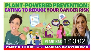 Plant Powered Prevention Eating to Reduce Your Cancer Risk  Chef AJ LIVE with Hanna Rakowska [upl. by Mireielle945]