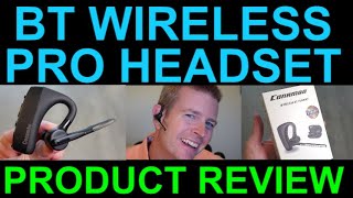 Professional Wireless Bluetooth Headset by Conambo Review aptX HD CVC Noise Cancelling [upl. by Zanze]