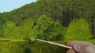 101 How To Paint Realistic Trees in 3 Easy Steps  Oil Painting Tutorial [upl. by Natty]