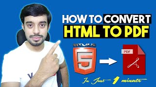 How to Convert HTML to PDF  HTML to PDF converter  Convert html to pdf Online [upl. by Annaeirb]