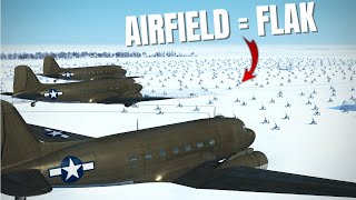 I filled an entire AIRFIELD with 1080 flak guns and tried to land on it  IL2 Sturmovik Crashes [upl. by Najram771]