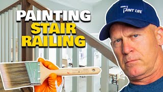 Painting A Hand Rail How To Paint Stair Railing [upl. by Llenor]