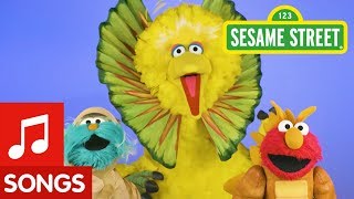 Sesame Street Do the Dinosaur Dance with Elmo Rosita and Big Bird [upl. by Ahsennod]