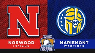 Norwood vs Mariemont Football 83024 [upl. by Urata]