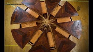 Reclaimed Cherry Barnwood Expanding Round Table  Tim McClellan [upl. by Venetia855]