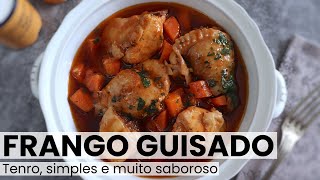 Como fazer Frango guisado simples  Food From Portugal [upl. by Ioves347]