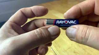 Rayovac AA Batteries Double A Battery Alkaline Review [upl. by Attenal]