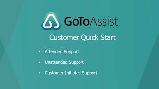 GoToAssist Remote Support Customer Quick Start [upl. by Danielson]