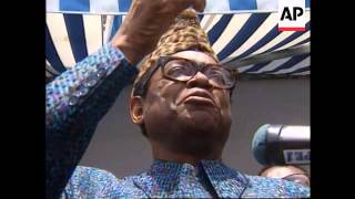 Zaire  President Mobutu public appearance [upl. by Ahsiemac467]