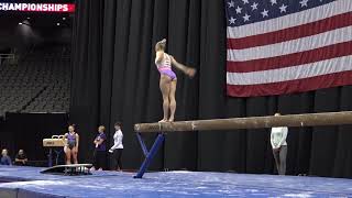 Riley McCusker  Podium Training Balance Beam  2019 US Gymnastics Championships [upl. by Kenweigh]