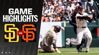 Padres vs Giants Game Highlights 4524  MLB Highlights [upl. by Alesandrini]